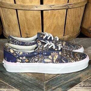 Vans California Batik Indigo Era Blue White Paisley Canvas Sneakers Women Size 7